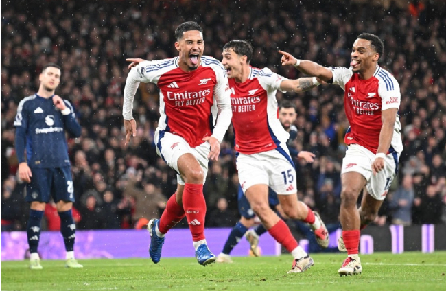 英超-廷贝尔破门萨利巴建功 阿森纳2-0曼联